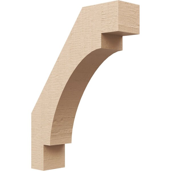 Ekena Millwork 3-inch W x 12-inch D x 16-inch H Merced Rough Cedar Woodgrain TimberThane Knee Brace, Primed BRCUR03X12X16MRCRCPR - main
